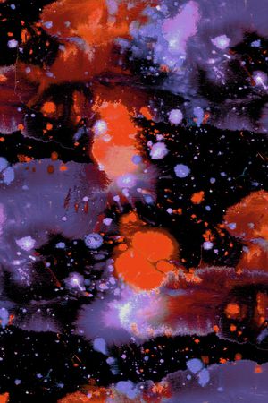 水彩花卉印花华亿平台图片