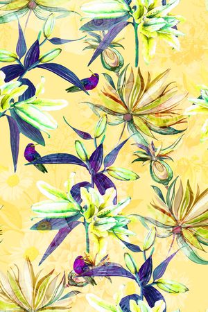 花卉印花华亿平台图片