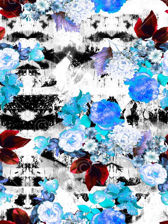 水墨印花华亿平台图片