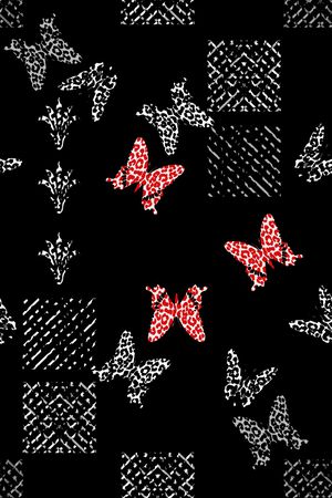 鸟昆虫图案印花华亿平台图片