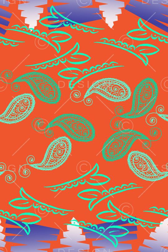 佩斯利图案印花华亿平台图片