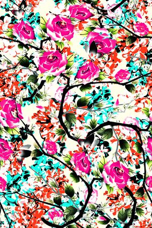 玫瑰印花华亿平台图片