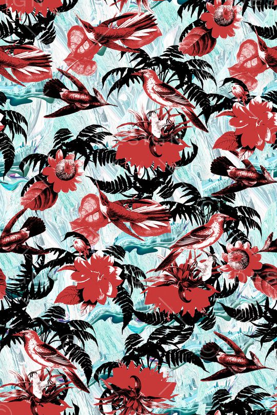 水墨印花华亿平台图片