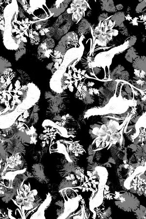 水墨印花华亿平台图片