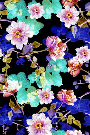 花卉印花华亿平台图片