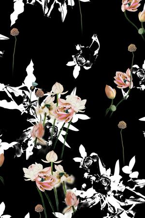 黑白印花华亿平台图片