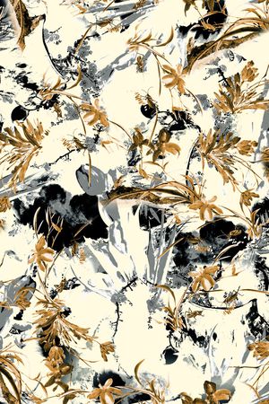 水墨印花华亿平台图片