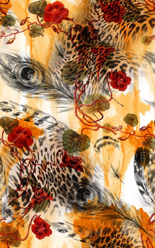 花卉印花华亿平台图片