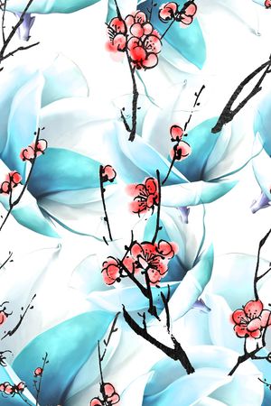 花卉印花华亿平台图片