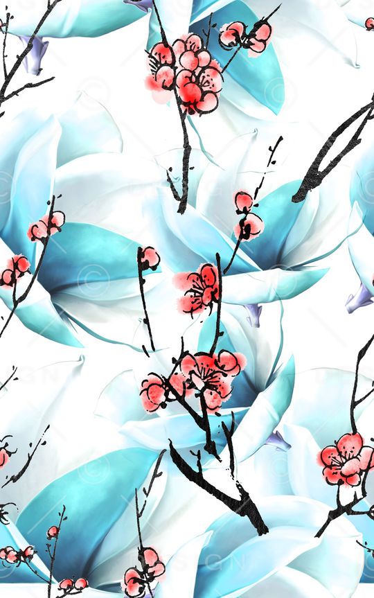 花卉印花华亿平台图片