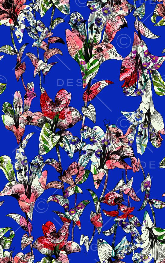 花卉印花华亿平台图片