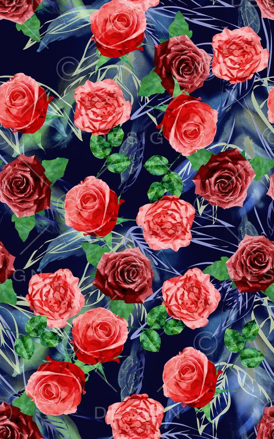 花卉印花华亿平台图片