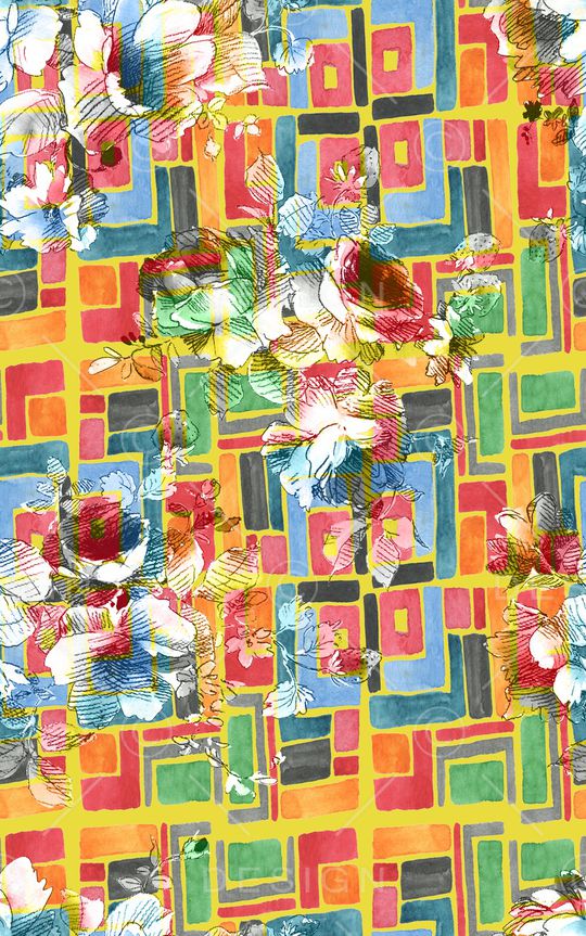 花卉印花华亿平台图片