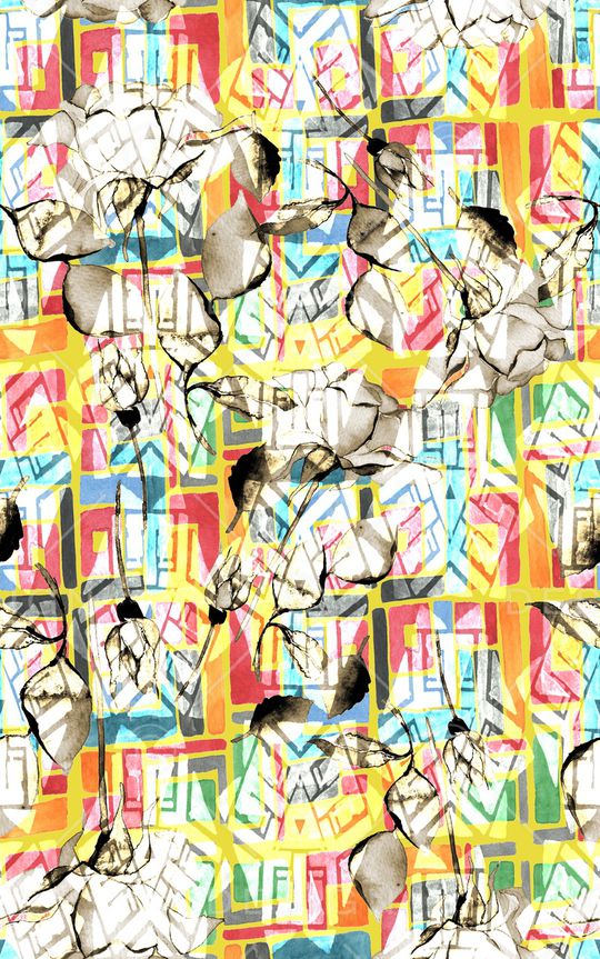 几何印花华亿平台图片