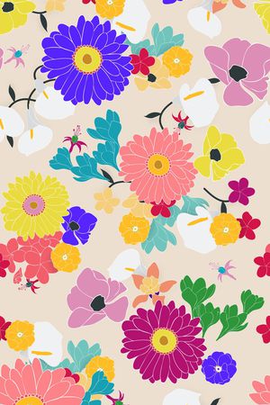 花卉印花华亿平台图片