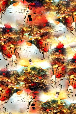 抽象印花华亿平台图片