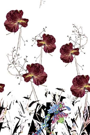 花卉印花华亿平台图片