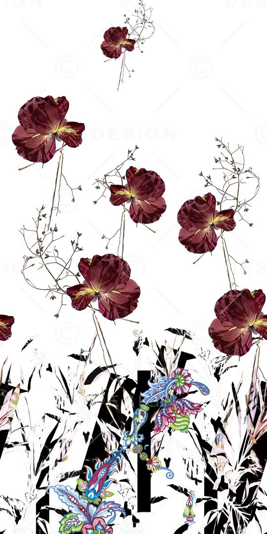 花卉印花华亿平台图片