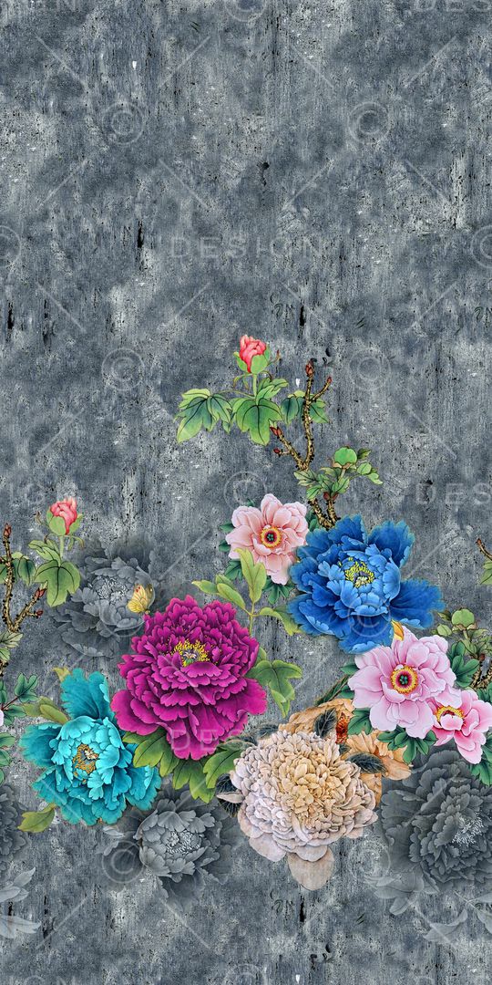 花卉印花华亿平台图片