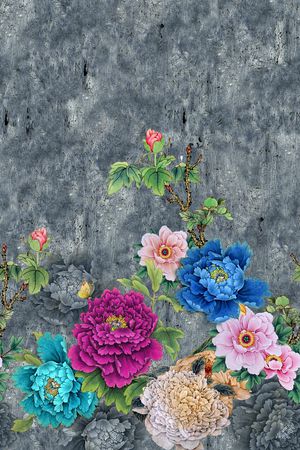 花卉印花华亿平台图片