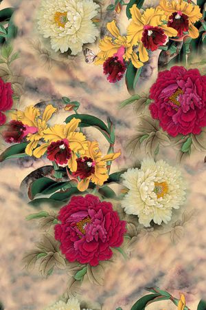 花卉印花华亿平台图片