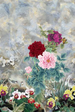 花卉印花华亿平台图片