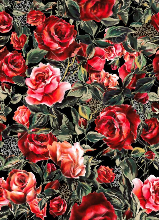 玫瑰印花华亿平台图片