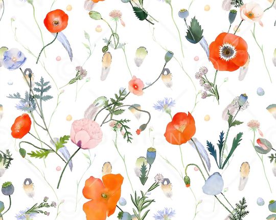 奇幻花卉印花华亿平台图片