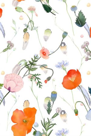 奇幻花卉印花华亿平台图片