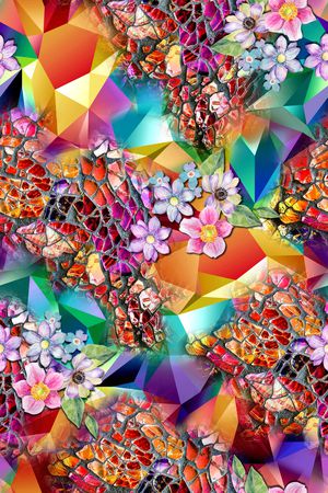 抽象印花华亿平台图片