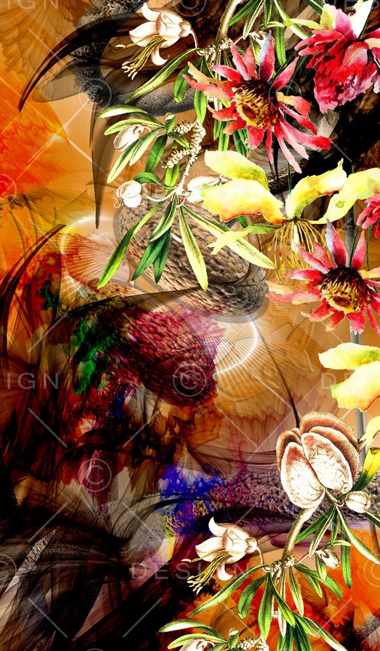 花朵印花华亿平台图片