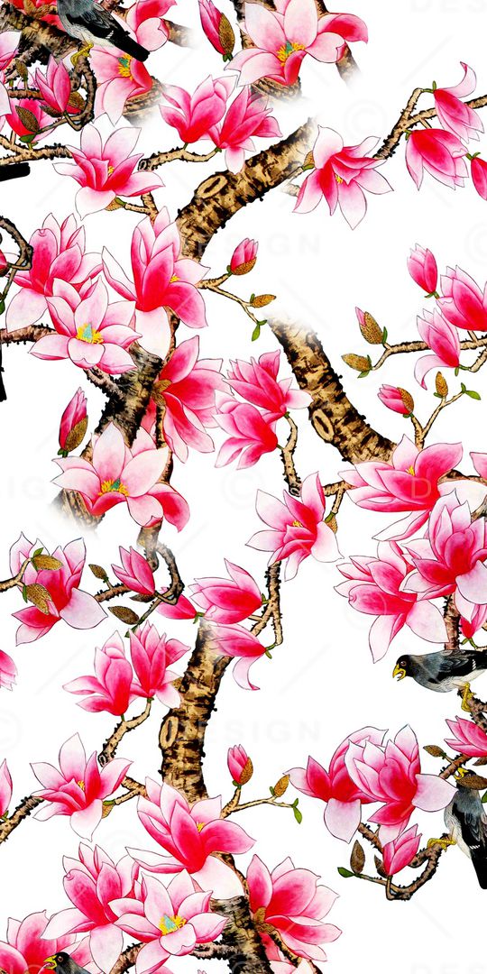 花鸟印花华亿平台图片