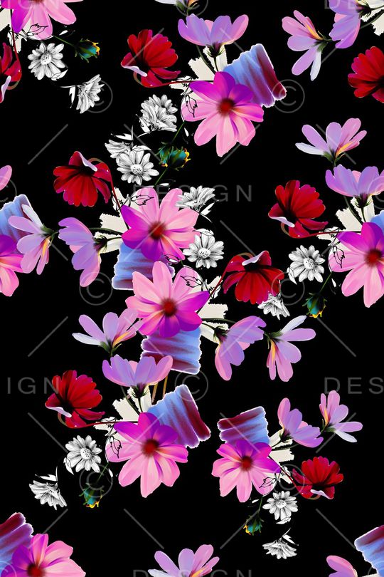 花卉印花华亿平台图片