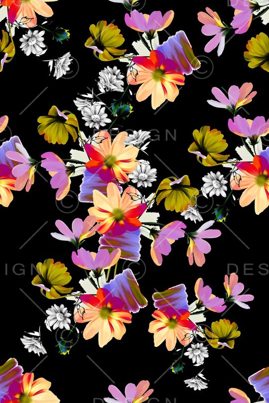 花卉印花华亿平台图片