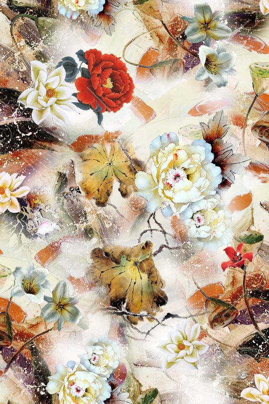 植物印花华亿平台图片