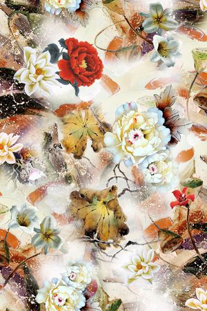 植物印花华亿平台图片