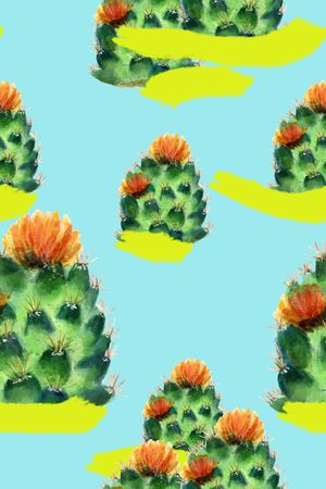 仙人掌印花华亿平台图片