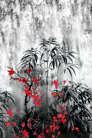 中国风印花华亿平台图片