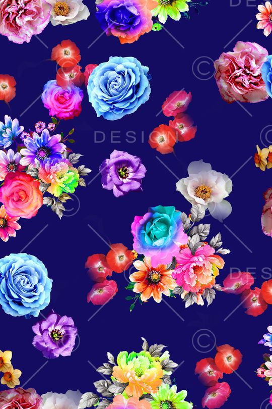 花卉印花华亿平台图片