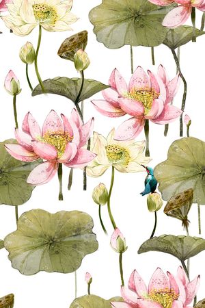 花鸟印花华亿平台图片