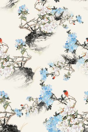 中国风印花华亿平台图片