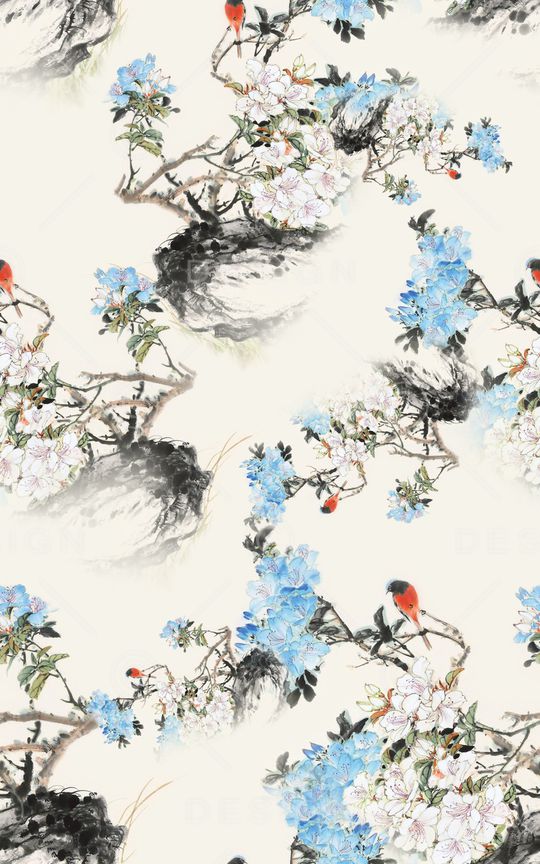 中国风印花华亿平台图片