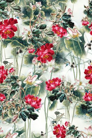 中国风印花华亿平台图片