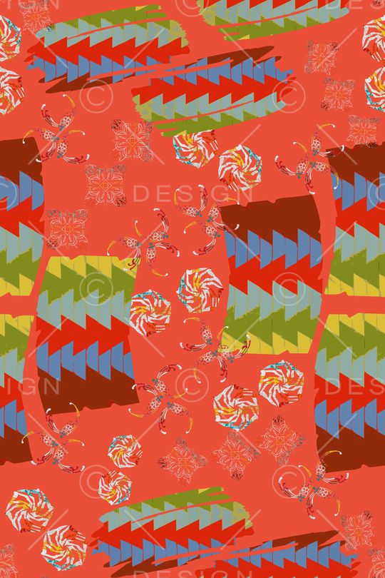 风格化花卉印花华亿平台图片