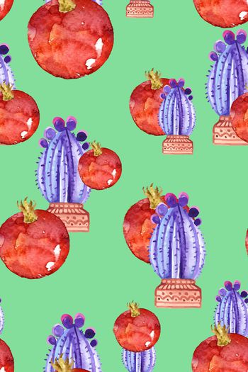 仙人掌印花华亿平台图片