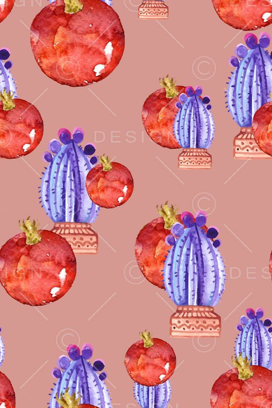 仙人掌印花华亿平台图片