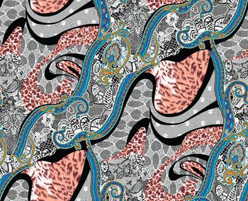 动物纹印花华亿平台图片