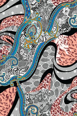 动物纹印花华亿平台图片