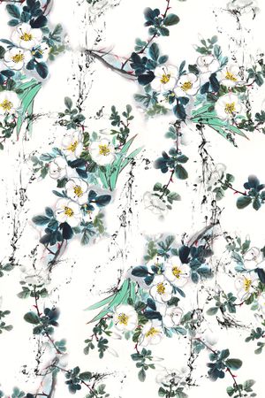 水墨印花华亿平台图片