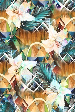 花卉印花华亿平台图片